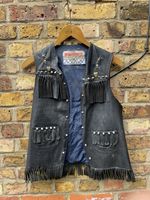 SUZY QUATRO BSA MOTORCYCLE TT LEATHERS 1970’s WAISTCOAT SIZE 34