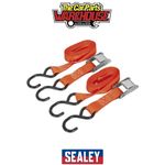 Sealey TD2525CS Cam Buckle Strap Polyester Webbing with S-Hooks 25mm x 2.5m