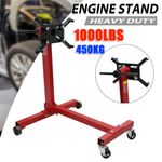 Engine Gearbox Support Stand 1000 lbs 450kg Heavy Duty Swivel Transmission Red