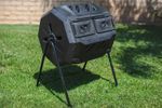 Dual Chamber Compost Tumbler Bin 160 L Capacity rotatable, Better AirCirculation