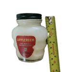Vintage shaped Glass Brylcreem Jar with lid and label and contents