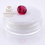 Rose Red Ruby #5 Corundum – Round Brilliant Cut Loose Gemstones - 5mm