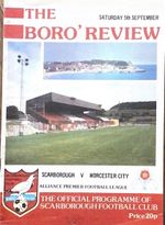 Scarborough V Worcester City - 1981/82 Alliance Premier - 5th September 1981