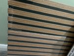 acoustic slatted wall panels dark oak new