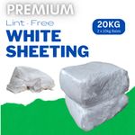 20KG Premium White Cotton Lint-Free Cleaning Rags Wipers Wiping Cloths Bundle