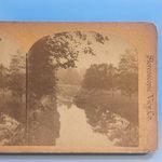 Stereoview Card 3D Real Photo C1880 Industrial History Clinker Barge River View