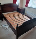 Stag Minstrel bed frame featuring a sprung slatted base, Used, good condition