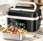 Heated Lunch Box 1.35L&20000mAh Cordless Electric Lunch Box Rechargeable Work UK