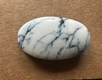 High Grade White Buffalo Turquoise 1 pc  Oval 26x16mm Backed & Ready!