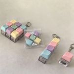 Mechanical Keyboard Fidget Clicker 1/4/5/9 Button Keychain Stress Toy