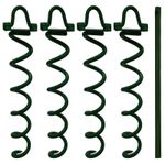 4 x Narrowboat screw in spiral ground anchor stakes + tightener mooring peg