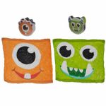 Monsters Expandable Magic Flannel Travel Towel Kids Wash Cloth Stocking Filler