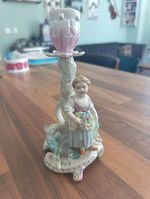 Meissne Porcelain Candlestick Holder 19c