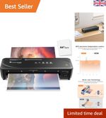 A4 Laminator with Quick 3-Min Warm-Up and Pouches - Ideal for Home Use