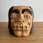 Shrunkenhead style ceramic cocktail tiki mug vgc APS 