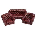 FN03 -  Chesterfield Sofa and Chairs 3d printed OO scale model railway unpainted