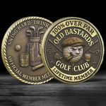 Golf Club Lifetime Member Funny Challenge Coin Old Bastards Bronze Medal Crafts
