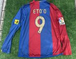 Nike FC Barcelona 2006-07 Home Jersey Long Sleeve  - #9 Eto’o Size XL