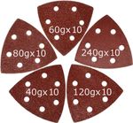50x Mixed Mouse Sanding Sheets For Black and Decker Palm Sander Pads Sandpaper