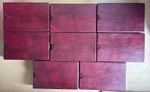 8 Red Nostalgia Cigarette Tea Trade Postcard Albums With Slipcases 2