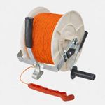 3:1 GEARED ELECTRIC FENCE REEL With Loaded 500m 6 Strand 2.5mm Orange Polywire