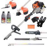 52cc Multi Function 5 in 1 Garden Tool - Brush Cutter, Grass Trimmer, Chainsaw,