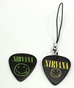 Nirvana Phone Charm And Guitar Pick.
