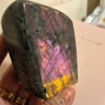 Natural Rainbow Labradorite Polished Freeform Grey Crystal Rainbow Flash