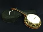 Caraya Concert Size,Flame Maple Resonator Banjo Ukulele,Banjolele+Bag SBJUK-118