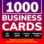 1000 Business Card Print Full Colour Single & Double Printing Premium 400gsm