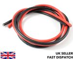 8 AWG Silicone wire/cable RC ESC Motor LiPo 0.5/1/2/5/10m - Red & Black 8awg