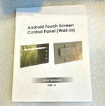 Android Wall-in Touch Screen Control Panel Manual Ver 1.0, LAN/PoE, RS-485
