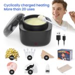 Nose Ear Hair Removal Facial Waxing Kit USB Mini Heater Applicator Sticks Gifts