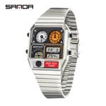 SANDA 3192 Men's Sport Watch Analog-Digital Stainless Steel 5Bar WR