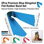 5 Flat Rubber Bands Slingshot Hunting Catapult Replacement Tapered Elastic Band