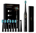 HAUSPRO Electric Toothbrush Sonic Black 8 Heads 5 Modes Travel Case USB NEW UK
