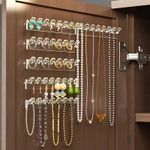 3 pcs Self Adhesive Necklace Organizer Wall Mounted Jewelry Holder