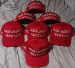Red & White Trump 45-47 Make America Great Again 2024 MAGA Hat USA MADE