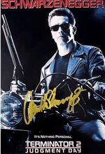 Arnold Schwarzenegger Signed A4 Terminator 2 Photo – Obtained Ulster University