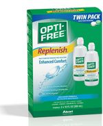 Alcon OPTI-FREE Replenish 2x300ml Contact Lens Solution multipack (3 month pack)