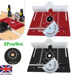 Woodworking Router Lift Kit -Aluminum Router Table Insert Plate W/ Miter Gauge