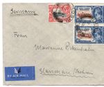 British KUT 1935 75c Airmail Postal History Cover to Germany WS46976