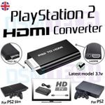 PlayStation 2 PS2 to HDMI Converter Adapter Adaptor Cable HD RCA AV Audio Video 
