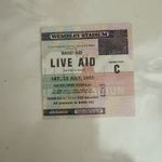 Rare Vintage Band Aid Live Aid Ticket Stub - Saturday 13th July, 1985 No. 4293
