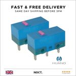 2x Huano Blue Shell Pink Dot Mouse Micro Switches