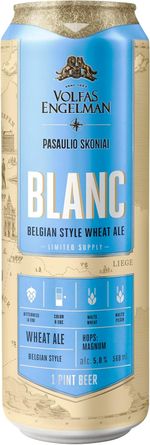 Volfas Engelman Blanc Belgian Style Wheat Ale 5% 24 x 568ml cans