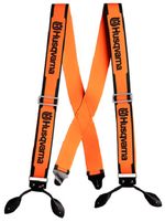 HUSQVARNA Chainsaw Logger Braces Button Fastening Leather Straps