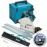 Makita DSP600ZJ 36V Brushless Plunge Saw With 2 x 5Ah Batteries, Charger & Rail