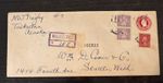 US Stamps - Unique Registered Stamped Cover Talkeetna AK-Seattle WA 1930.  