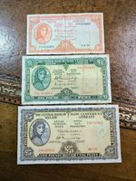 LADY LAVERY BANKNOTES 10 SHILLING £1 £5 POUND NOTES 1969s - 1970s IRISH IRELAND